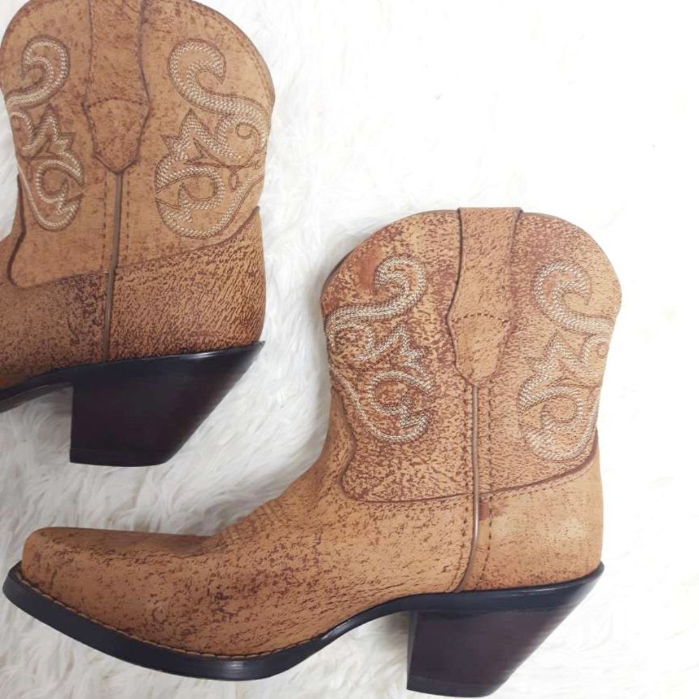 Durango 6.5 Cork Booties Cowboy Cowgirl boots